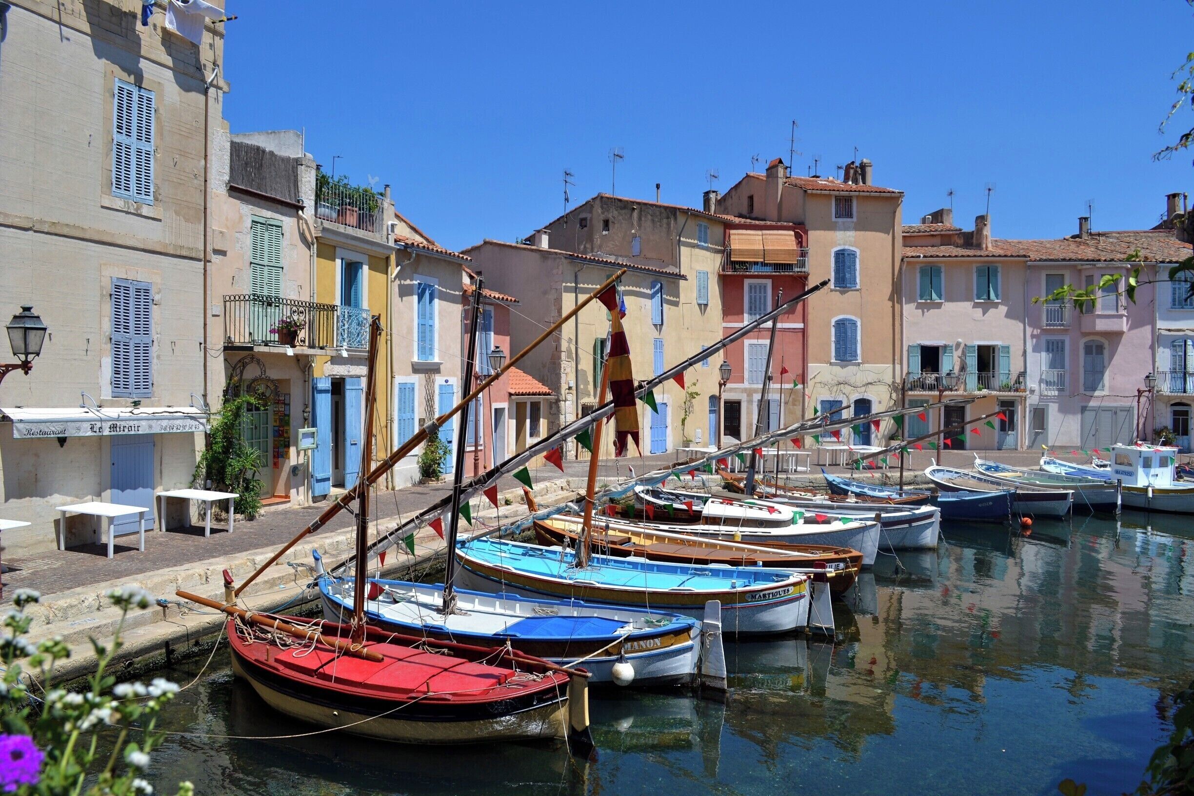 Beautiful small village at the seaside full of colours