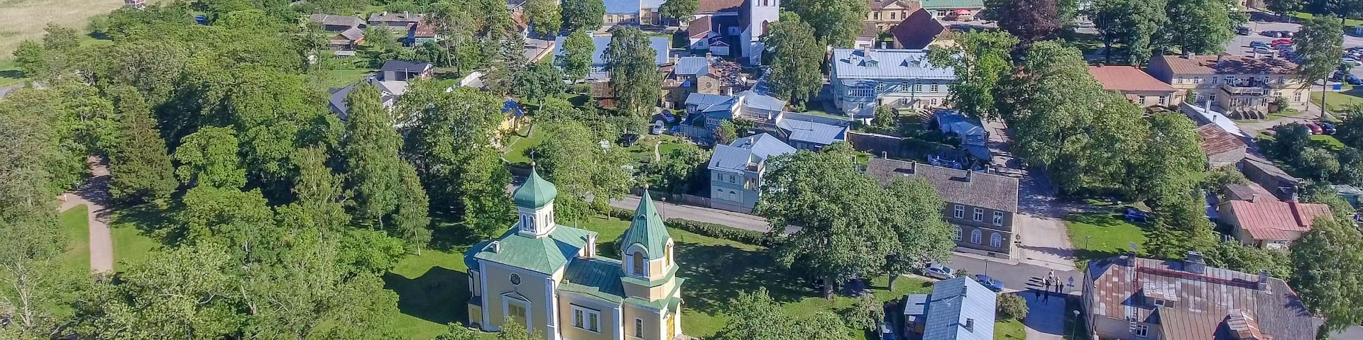 Haapsalu, Estonia. Beautiful aerial view in summer season