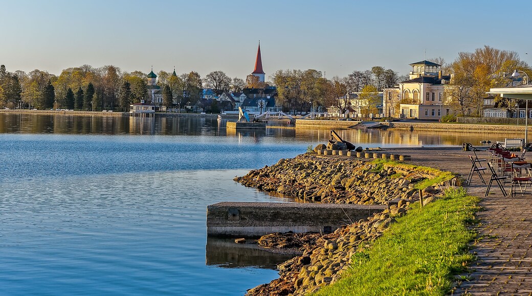 Early morning on the waterfront of Haapsalu, Estonia