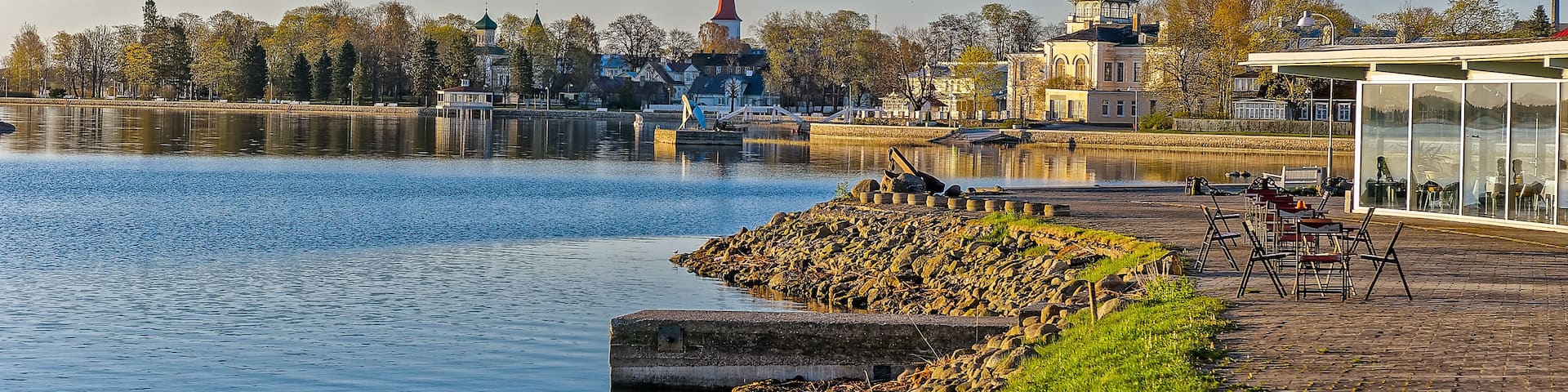 Early morning on the waterfront of Haapsalu, Estonia