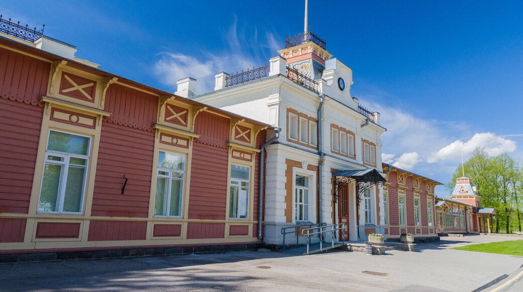 Old vintage railway station in Haapsalu, Estonia