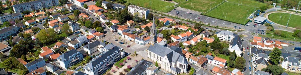Photo aérienne de Saint Sébastien sur Loire, près de Nantes