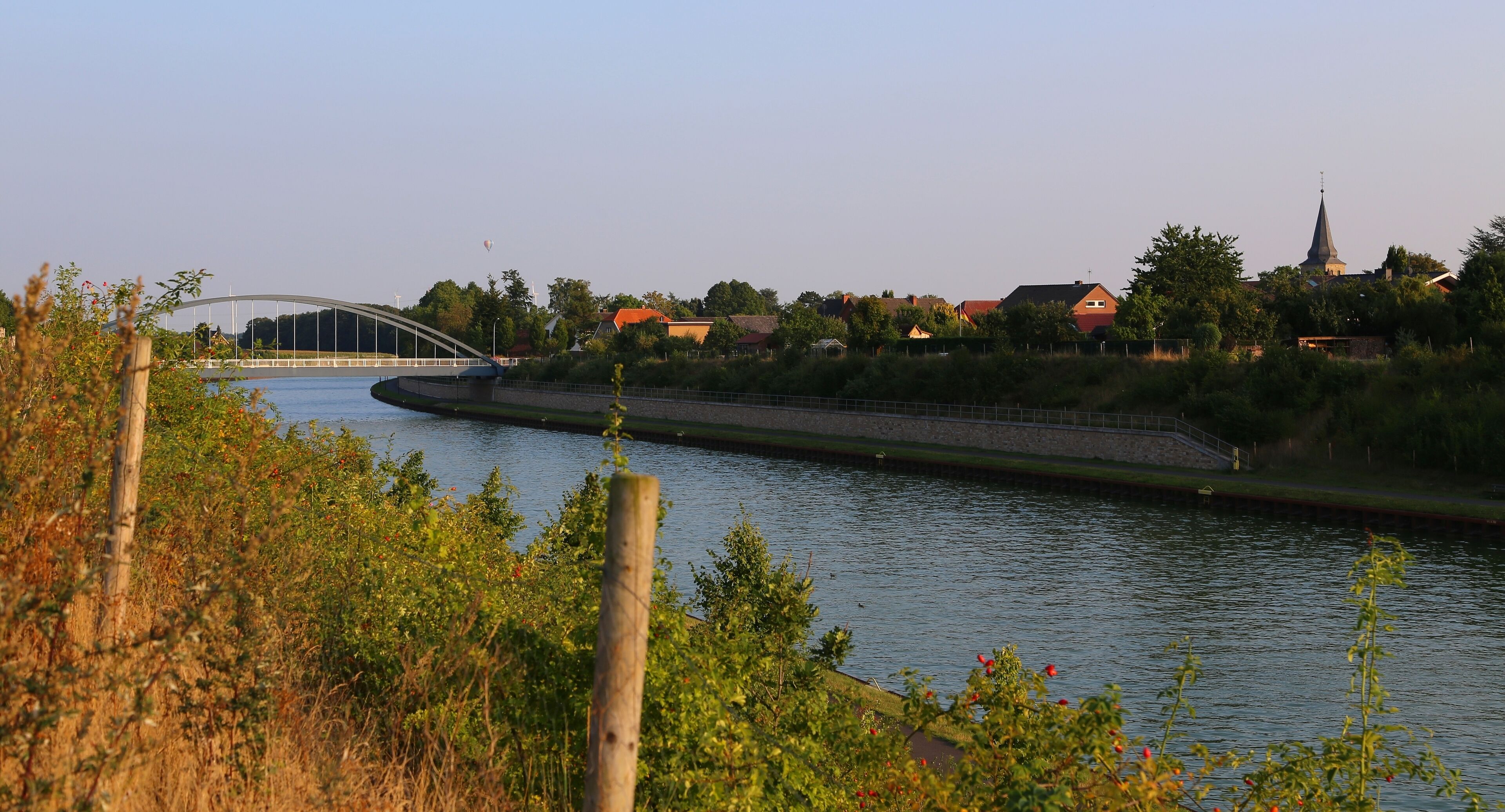 The Dortmund-Ems Canal in Hörstel-Riesenbeck, Kreis Steinfurt, North Rhine-Westphalia, Germany.