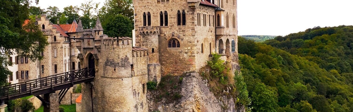 Lichtenstein Castle (Schloss Lichtenstein) is a privately owned tourist attraction built in Gothic Revival style and located in the Swabian Jura of southern Germany. It was designed by Carl Alexander Heideloff and has been described as the "fairy tale castle of Württemberg." It overlooks the Echaz valley near Honau, Reutlingen in the state of Baden-Württemberg. The modern castle was inspired by the novel Lichtenstein (1826) by Wilhelm Hauff and was built in 1840-1842. The name Lichtenstein translates as "shining stone."
Wikipedia
#instone