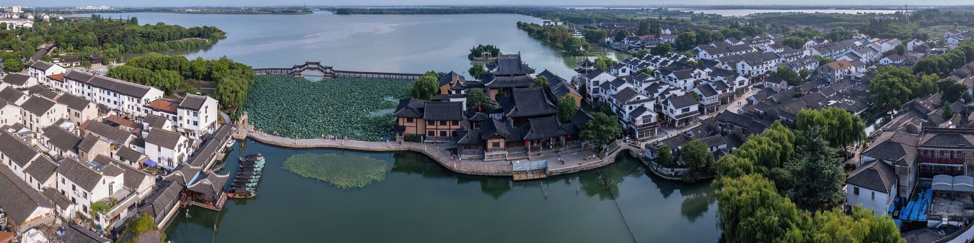 Aerial photography of Jinxi Ancient Town in China
