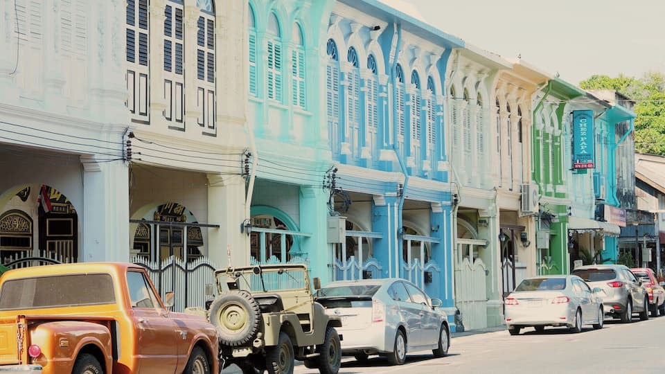 Phuket Town is a surprising escape from the mass tourism the island of Phuket is perhaps better known for. Come here and wander around the colourful Thalang Road area and enjoy great authentic Thai food at street food prices. On Sundays there's a night market on Thalang Road too (starting at 5 pm) which is mainly populated by local Thais, so if you only have one chance to visit this would be a great time to go. Just bring a good appetite.
Read more at
http://www.aboveusonlyskies.com/foodie-heaven-in-phuket-old-town/