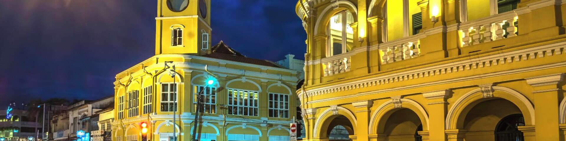 Snap of the Phuket Baba Museum at dawn. Located in Phuket Old Town, it's been fully renovated and is a splendid witness of the sino-colonial architecture of the 19th century in Phuket. The Old Town is a very popular neighbourhood in which you'll find many cool bars and restaurants as well as shops and art galleries. It's a pleasant area to wander around at the end of the day, when the temperature cools down a bit. #LifeAtExpediaGroup