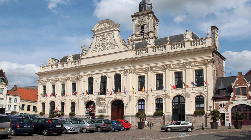 The Town Hall of Aire-sur-la-Lys (Pas-de-Calais, France).