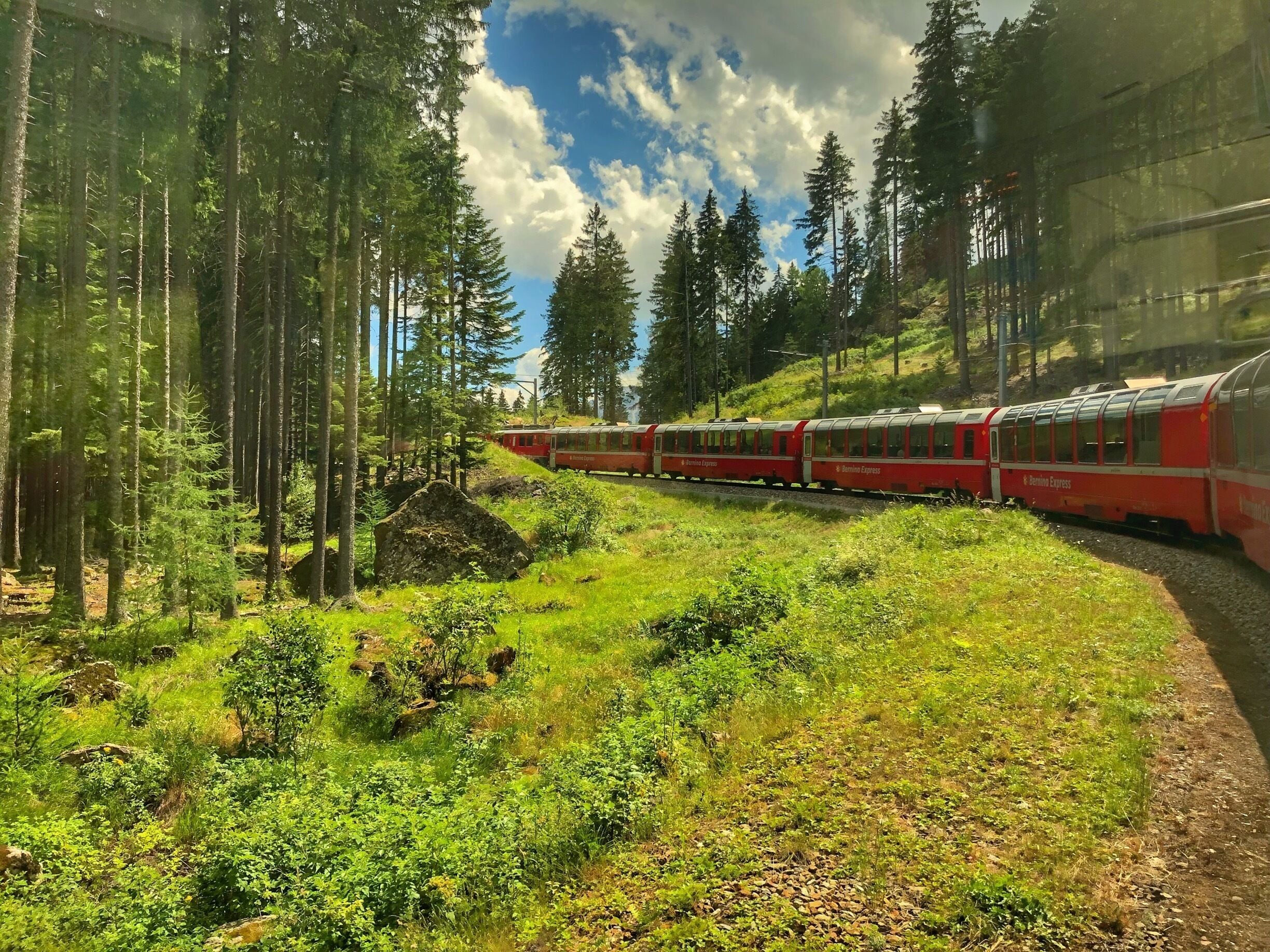 Riding the Brenina  Express through the Swiss Alps
