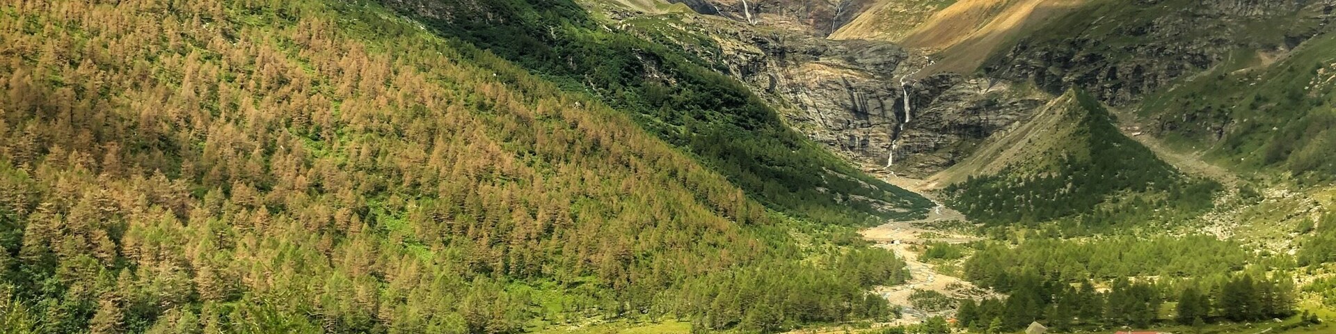 Alp Grüm. One of the glaciers along the Bernina Express route.