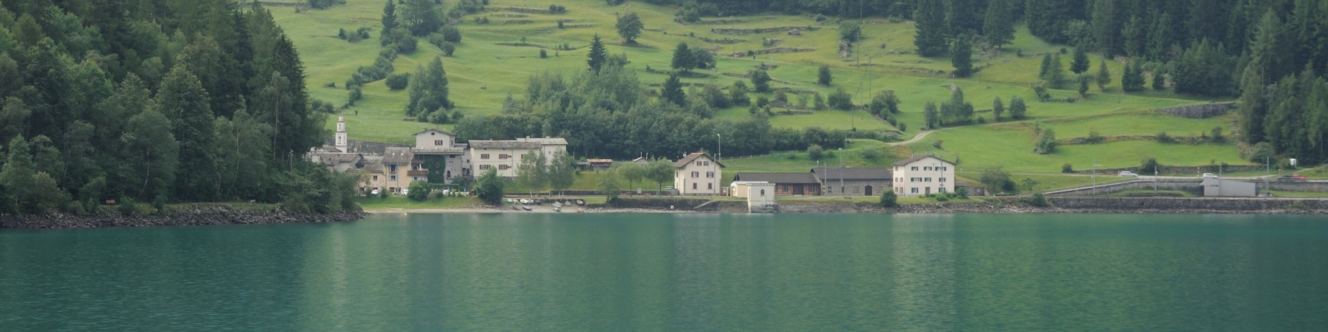 Switzerland, GraubĂŒnden, impressions along Lago di Poschiavo