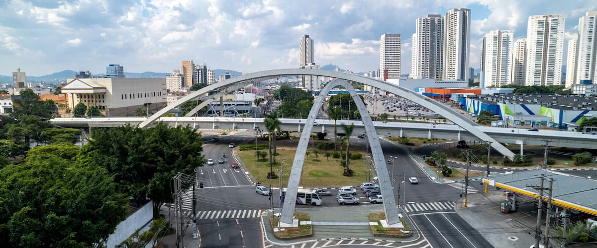 Metallic Bridge. Reinaldo de Oliveira Viaduct in the city of Osasco, Sao Paulo, Brazil.