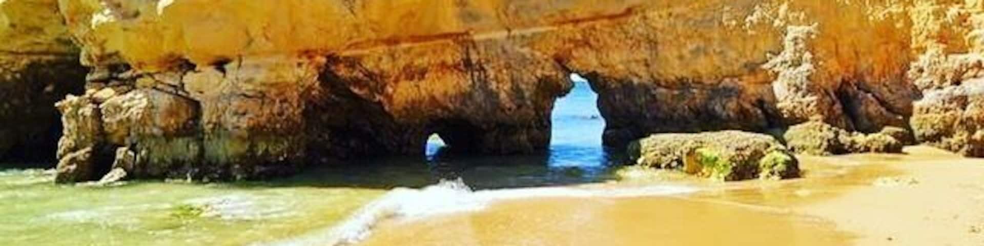 We spent the day at Praia Da Rocha. The beaches of Portugal are amazing! Not to be missed. The rock formations are truly remarkable. A perfect place to enjoy a day at the beach!