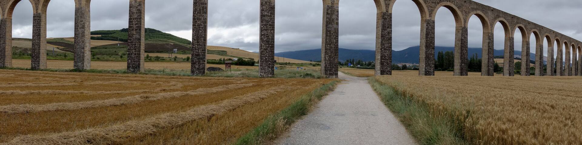 Roman aqueduct in the province of navarra, spain