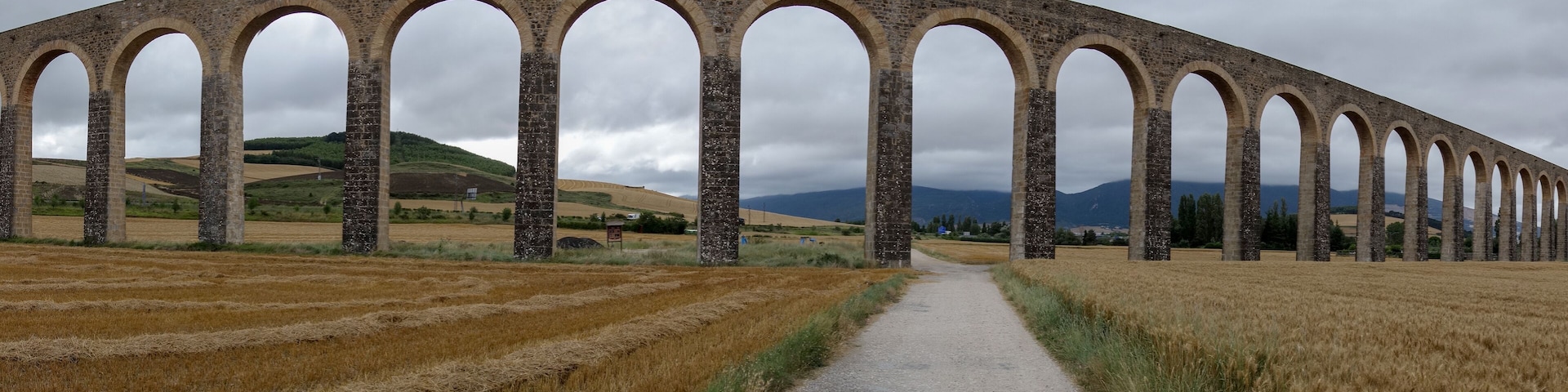 Roman aqueduct in the province of navarra, spain