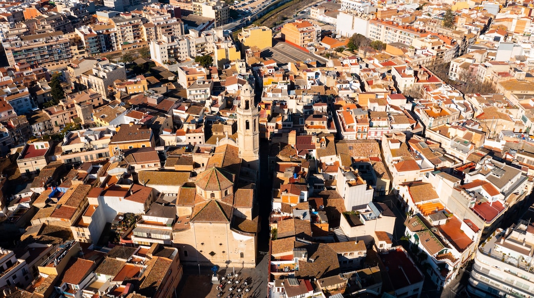 High angle view of El Vendrell - capital of Baix Penedes comarca, Catalonia, Spain.