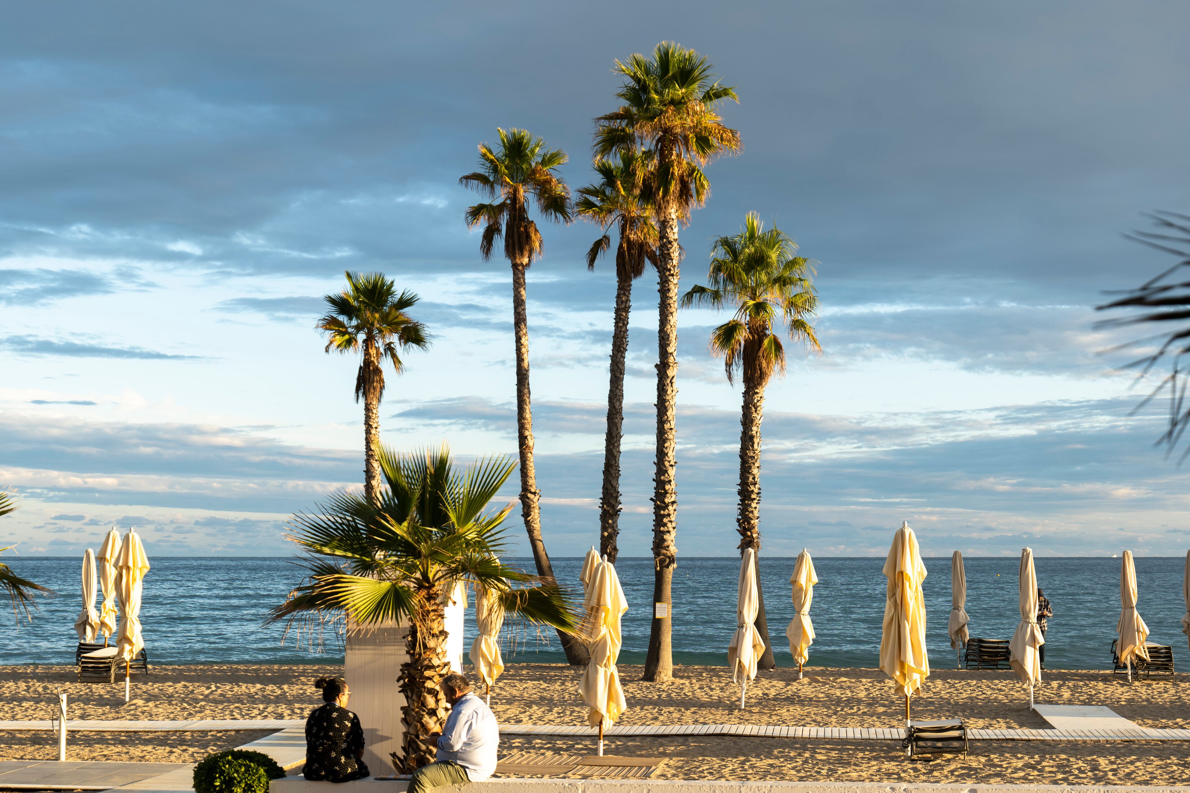  Beach in Vendrell, Spain. 092221 :sunset in paradisiacal mediterranea beach
