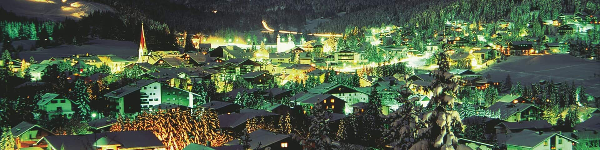 Seefeld in Tirol featuring a city, night scenes and snow