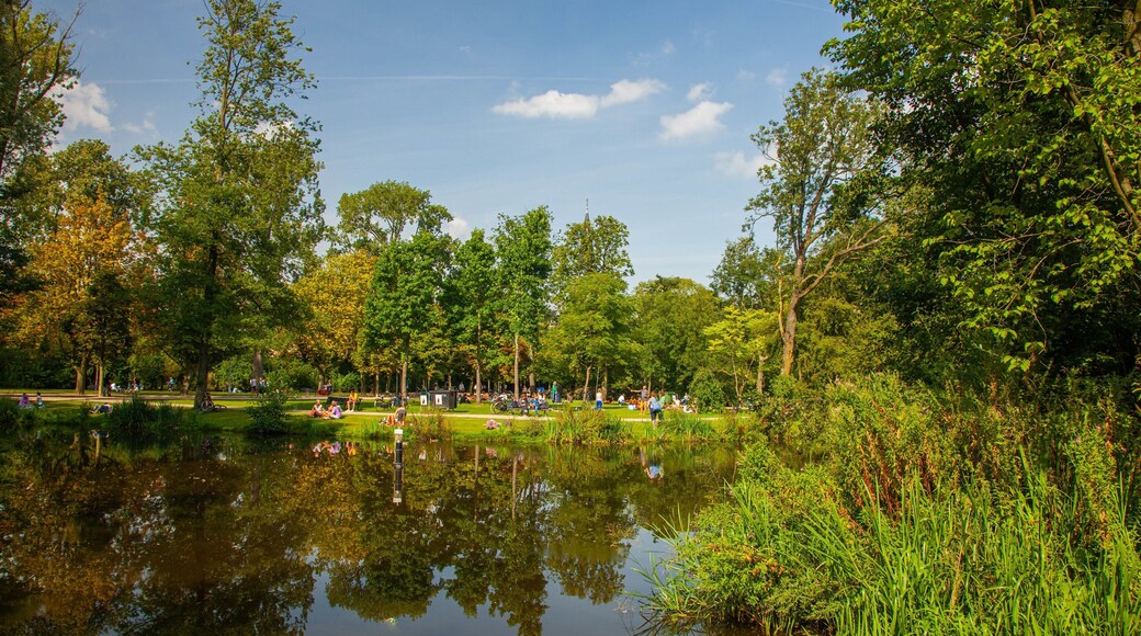 Vondelpark featuring a pond