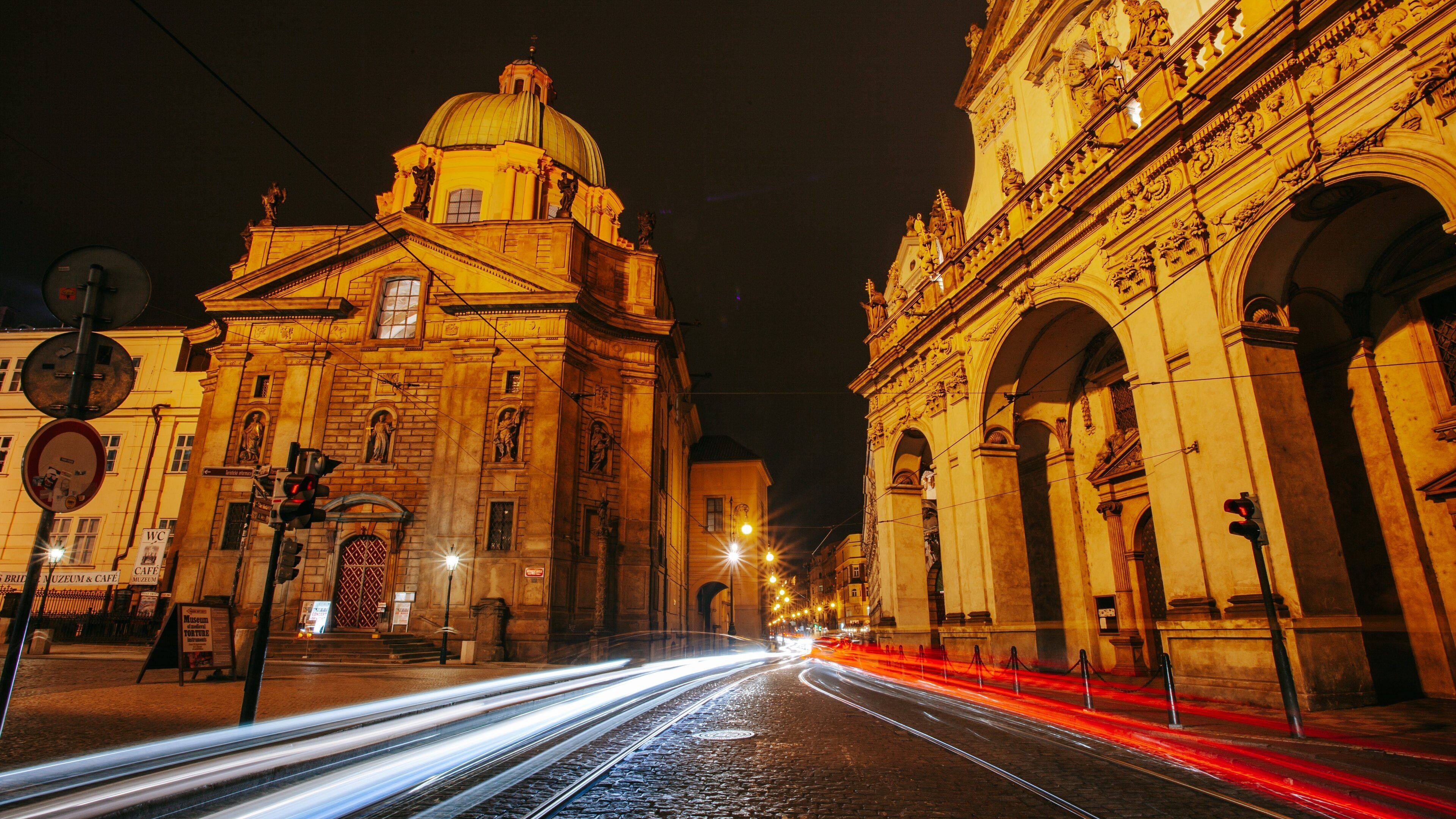 Stare Mesto which includes heritage architecture, a city and night scenes