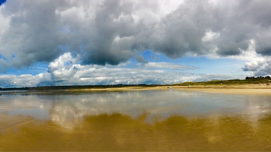 I liked the reflection of the clouds on the wet sand at low tide.