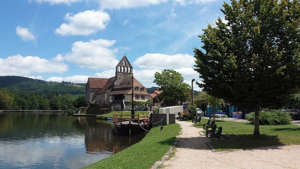 On a bend of the Dordogne, further east than most tourists visit, is this gorgeous town, appropriately named 'beautiful place' in French.