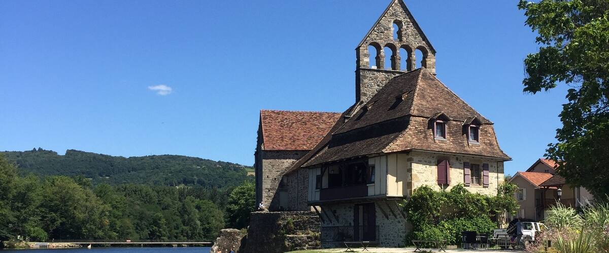 View from the docking place of the local boats called 'gabare' that sail along the Dordogne.