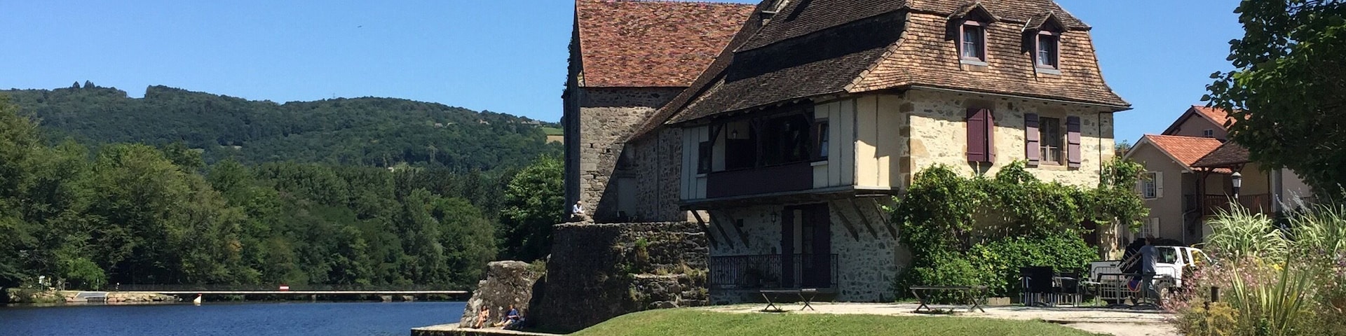 View from the docking place of the local boats called 'gabare' that sail along the Dordogne.
