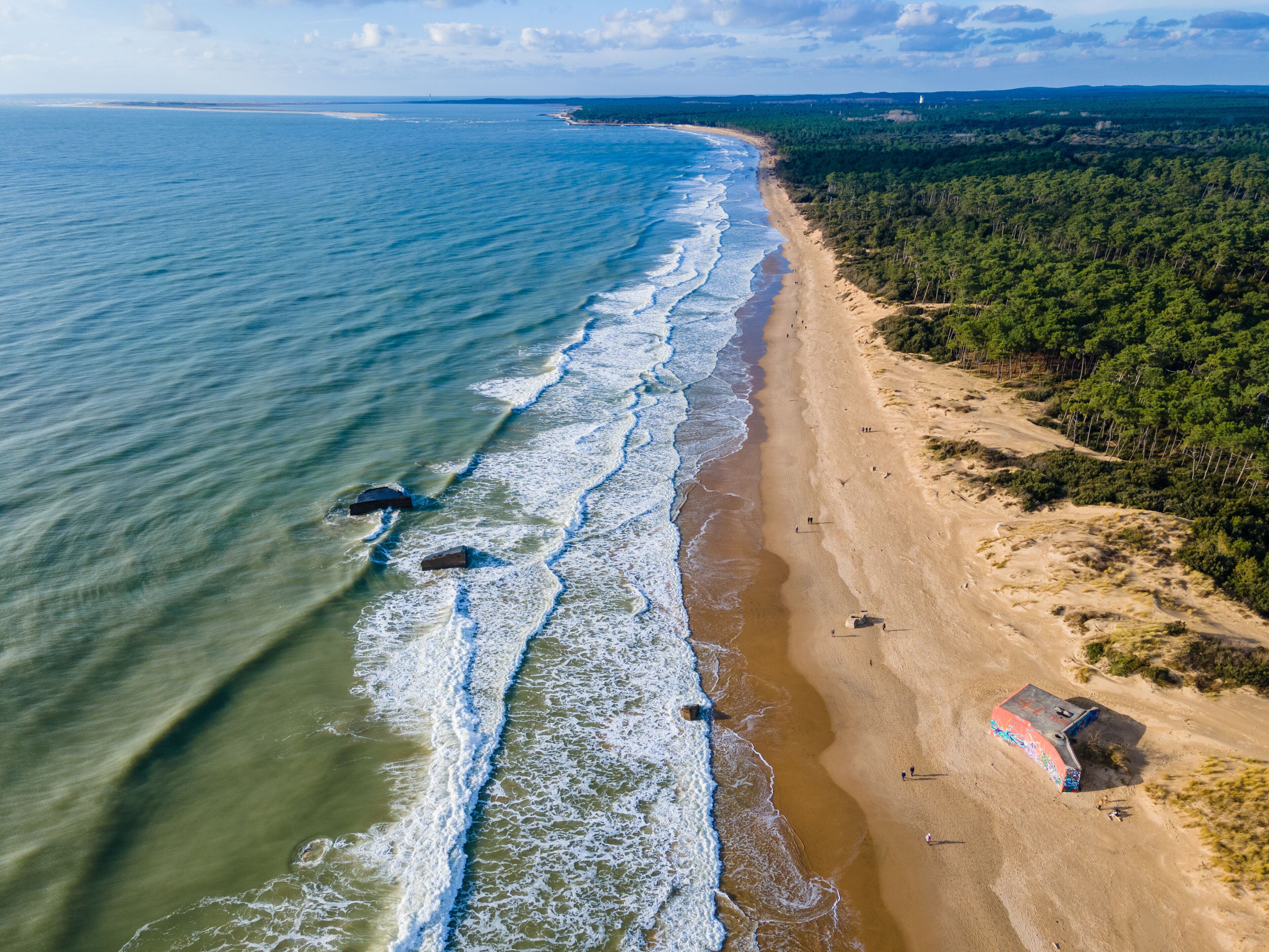cote sauvage, plage , océan, foret  