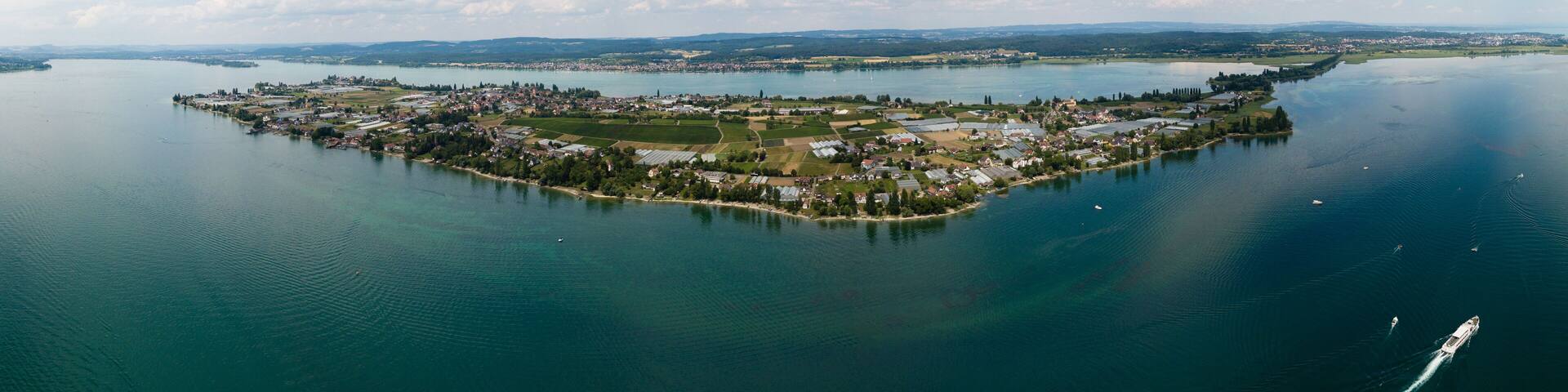 Panorama der Insel Reichenau am Bodensee