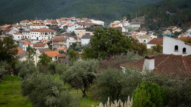 a view of Barroca Schist Village, Fundao, Portugal