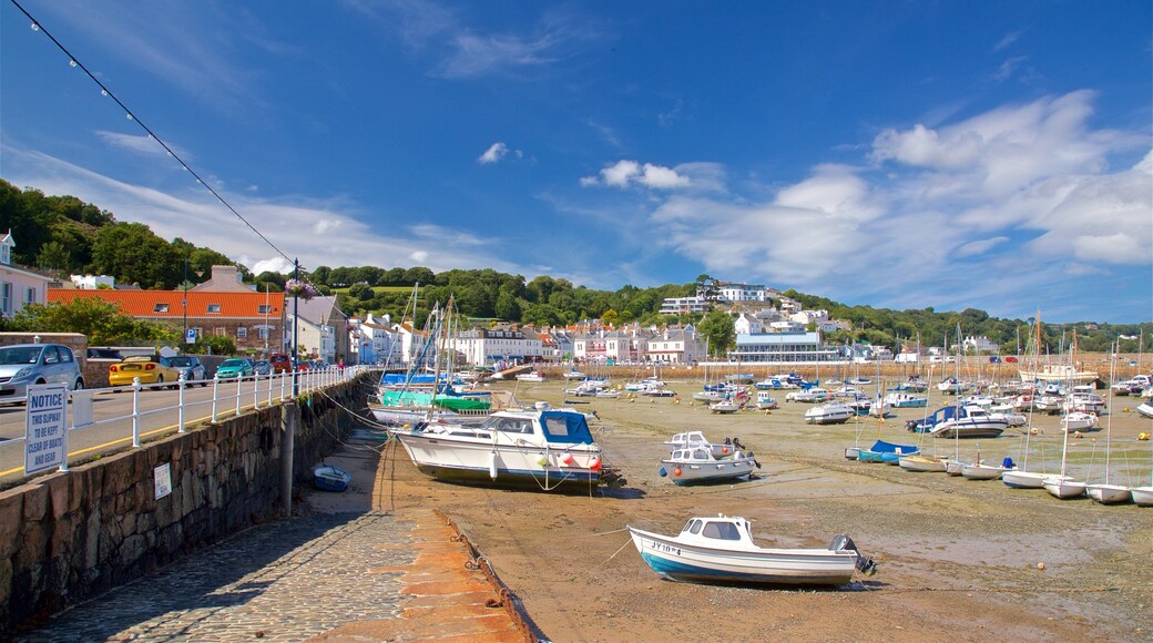 St Aubin showing a bay or harbour