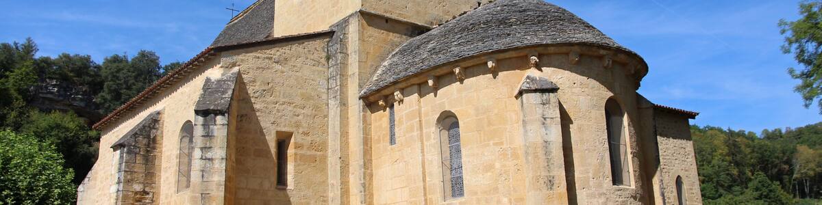 Eglise de Carsac Aillac, Village Périgord noir de France, classé momuments historiques