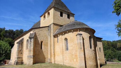 Eglise de Carsac Aillac, Village Périgord noir de France, classé momuments historiques