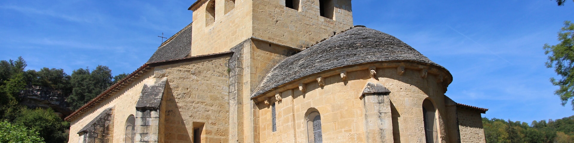 Eglise de Carsac Aillac, Village Périgord noir de France, classé momuments historiques