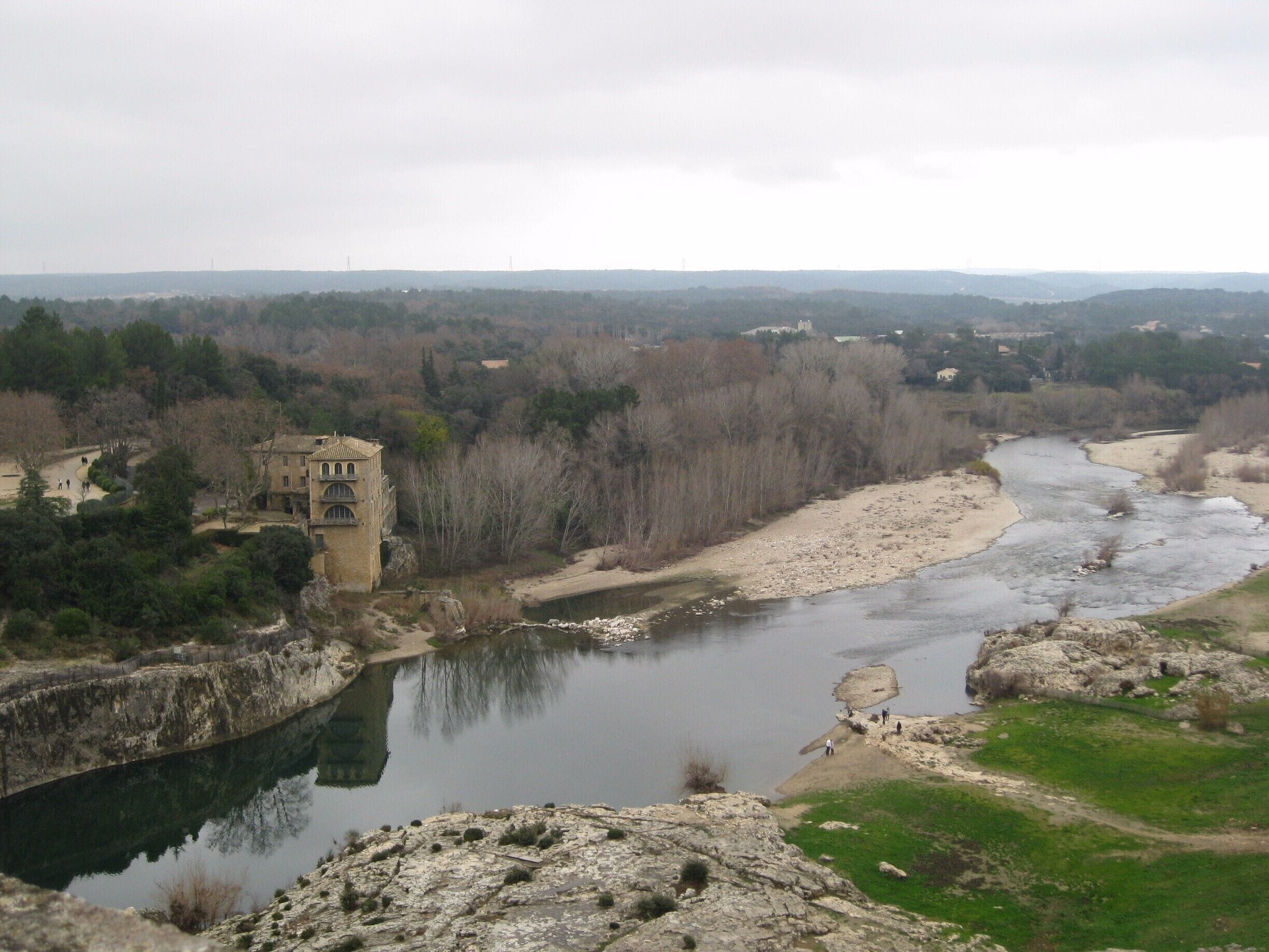 View from the top of the aqueduct of the Gardon River
-2015