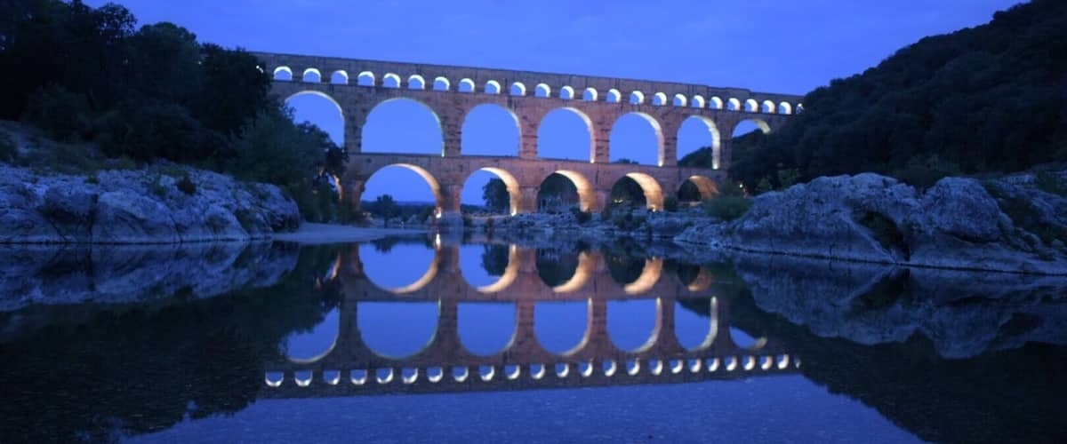 Pont du Gard was built around 2000 years ago by the Roman's to span the River Gardon.