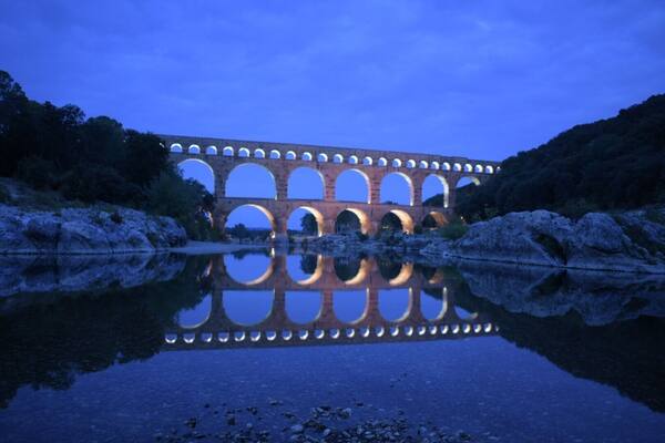Pont du Gard was built around 2000 years ago by the Roman's to span the River Gardon.