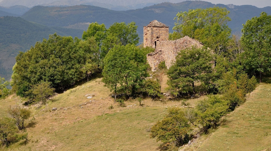 The ruined church of Santa Maria in Sarroqueta in the Pyrenees (Municipality El Pont de Suert, Alta Ribagorça district, Catalonia, northern Spain). Probably from the 13th century.