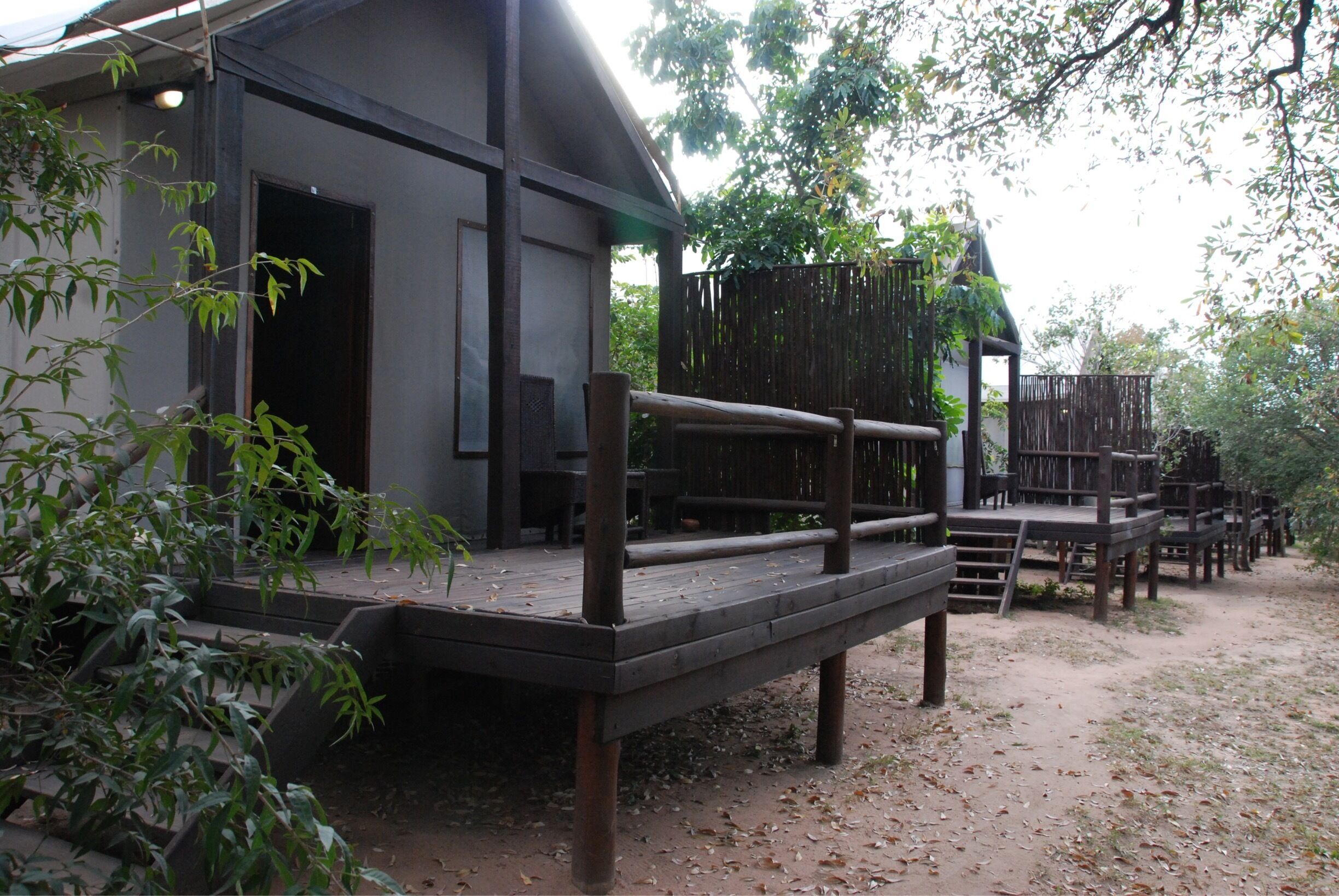 My porch. It was a bit cold for sitting outside, so I hung at the main lodge.  Open air and not much warmer in late June.