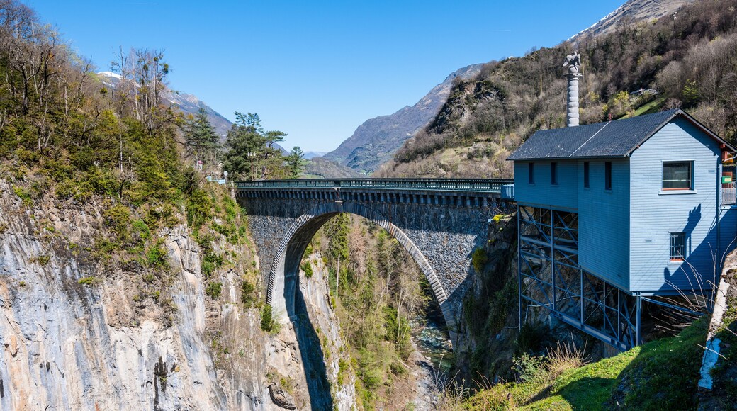 The bridge Napoleon near the village of luz saint sauveur