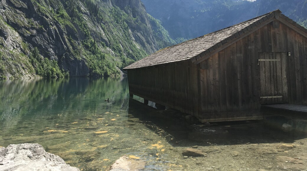 Very popular tourist attraction on Lake obersee #bavaria