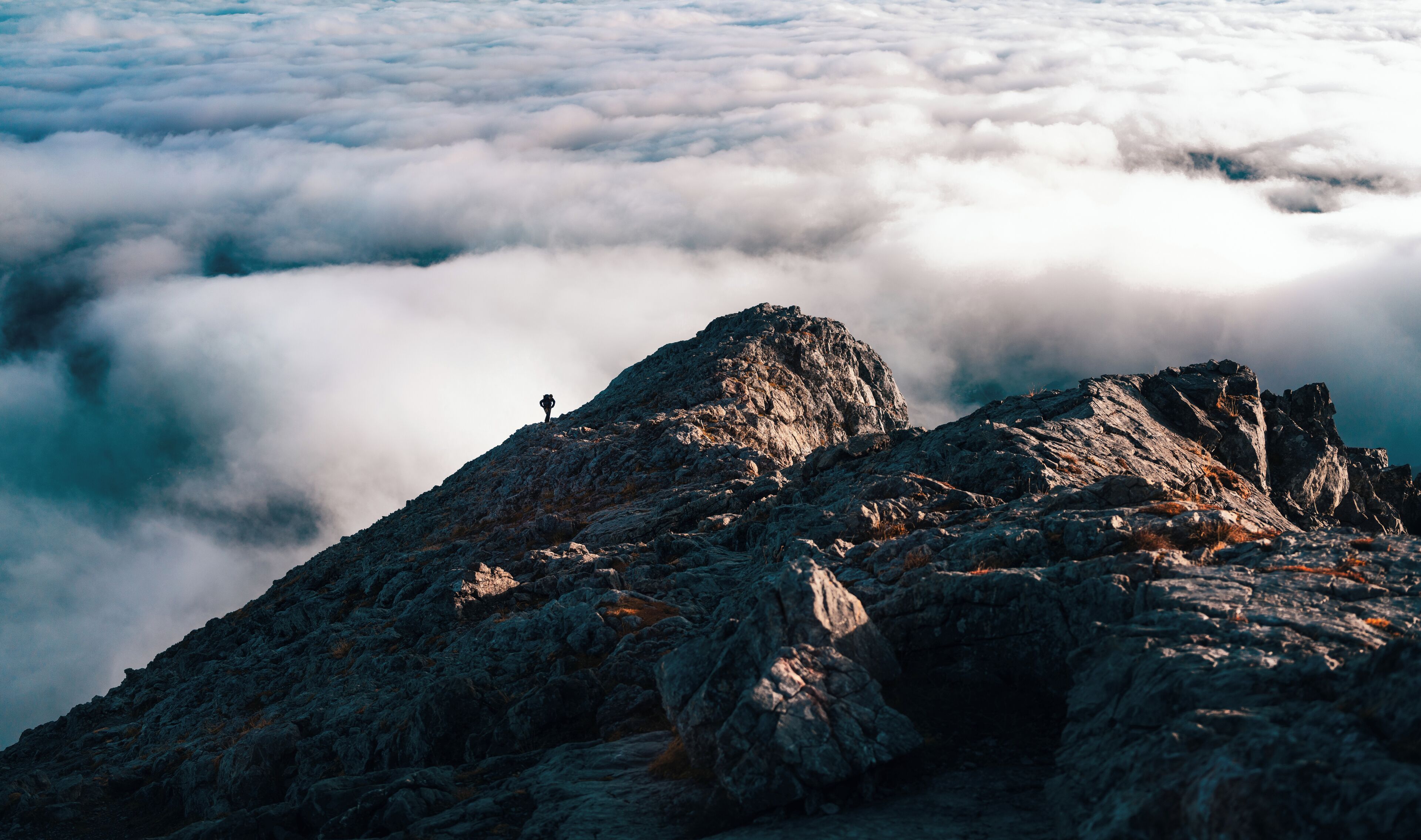 Shot taken while ascending the Watzmann. 

The Watzmann is a mountain in the Bavarian Alps south of the village of Berchtesgaden. It is the third highest in Germany, and the highest located entirely on German territory.

Stunning climb, in a gorgeous National Park, Berchtesgaden. If you are in Europe and not been to this National Park yet, highly recommended! 

I also filmed a vlog of my climb where you as well can see some of the dramatic sceneries Berchtesgaden has!

🏔️ https://www.youtube.com/watch?v=K3c2SNgaZ3g 🏔️