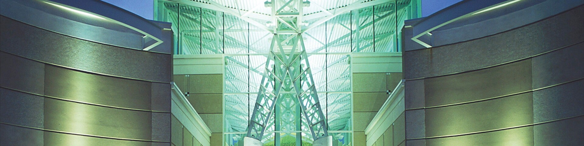 Fayetteville featuring night scenes and modern architecture