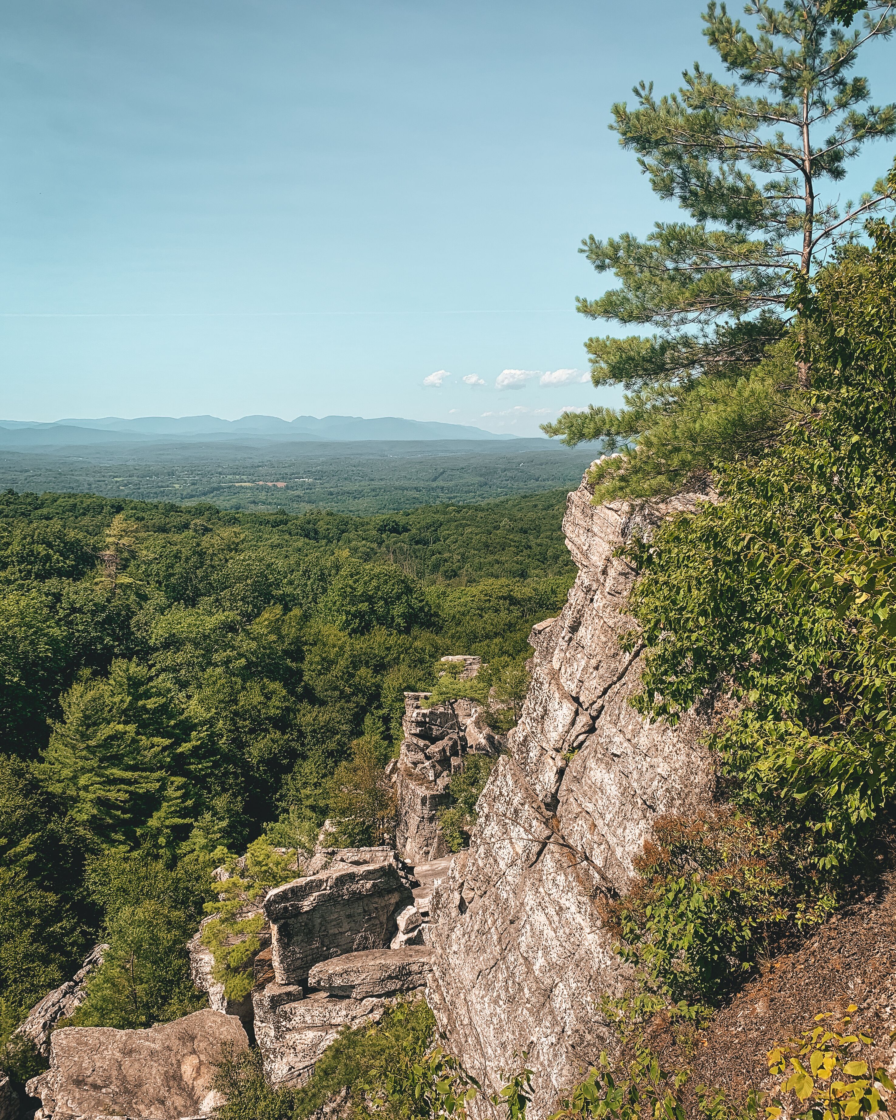 The view from Bonticou Crag in the Mohonk Preserve, Shawangunk Mountains, New York