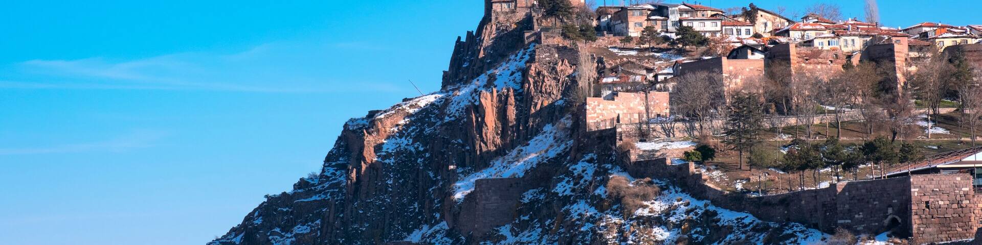 The historical castle and its surroundings in Ankara, the capital of Turkey