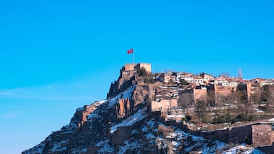 The historical castle and its surroundings in Ankara, the capital of Turkey