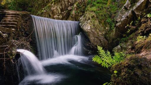 Lousรฃ is in the center of Portugal. This picture was taken in a small river next to the Castle of Lousรฃ. Gorgeous forests and delicious food. Excellent place to visit on your way to Coimbra.