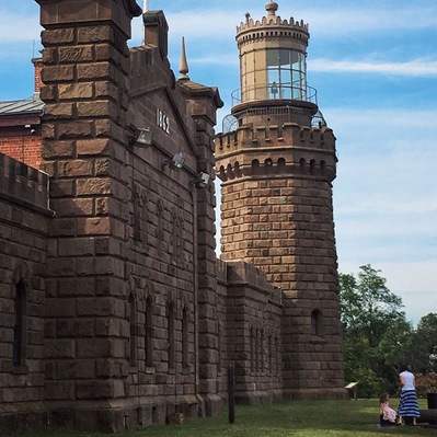 Twin Lights Lighthouse in Highlands, NJ. Climb to the top and get a view of Sandy Hook