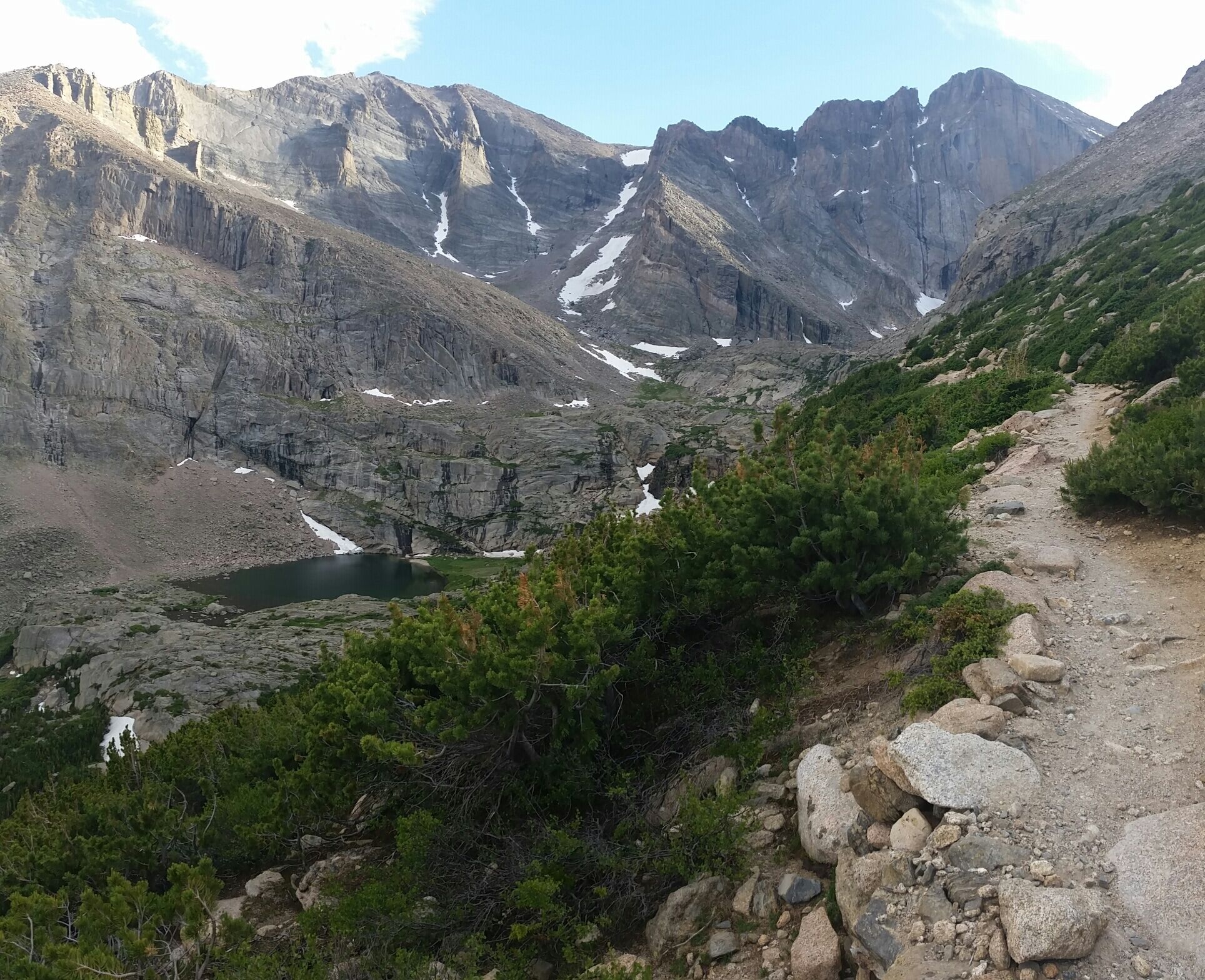 The trail to Chasm Lake has spectacular views of Longs Peak, the highest peak in Rocky Mountain National Park.
#RockyMountainNationalPark #nationalpark #hiking #takeahike #mountains #lake #trail #outdoors #nature